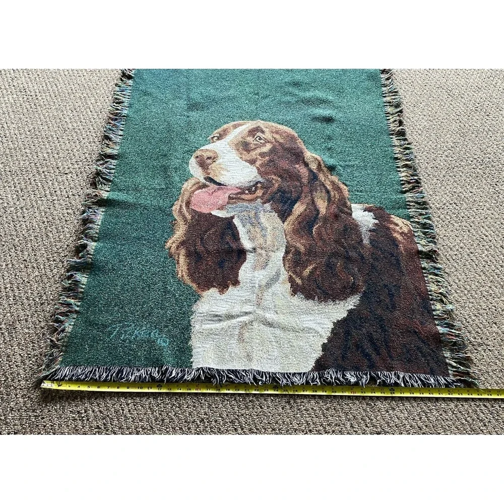 Cocker Spinger Spaniel Brown White Dog Puppy Tapestry Throw 58